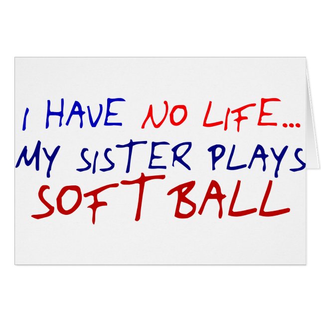 Ma Soeur Joue Au Softball (Devant horizontal)