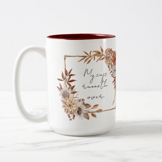 Ma tasse court sur une tasse à café chrétien flora (Gauche)