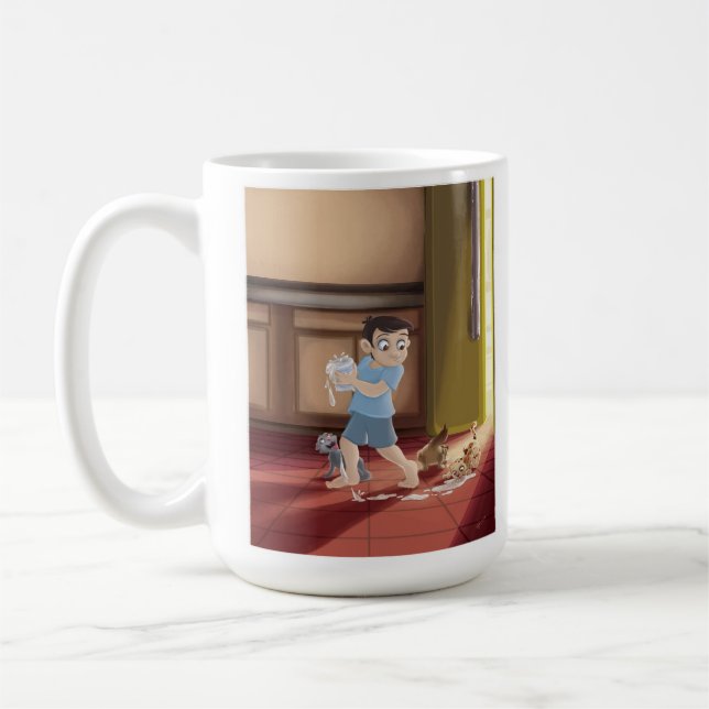 "Ma tasse déborde" grande tasse (Gauche)