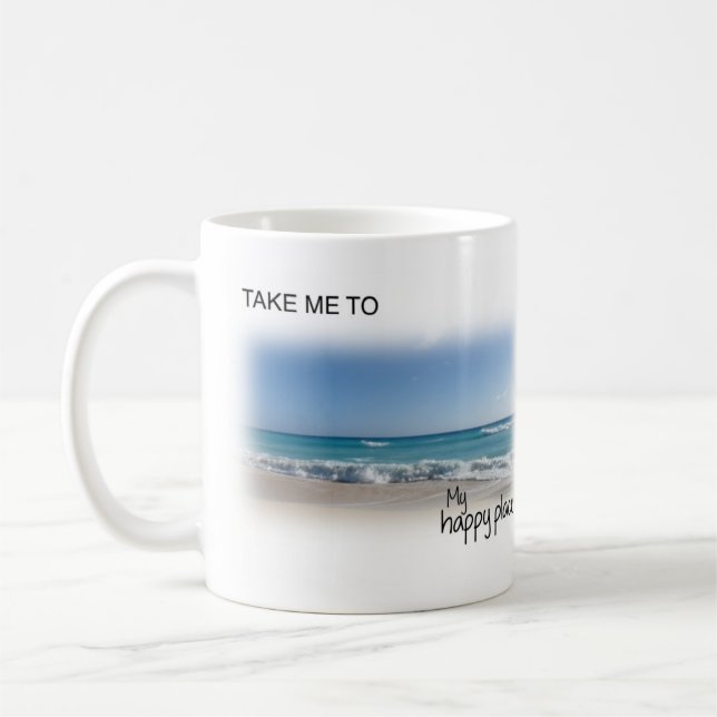 Ma tasse heureuse de plage d'endroit (Gauche)