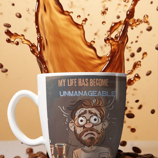 Ma vie est devenue ingérable" Mug personnalisé (Funny  "My Life Has Become Unmanageable Coffee Mug )