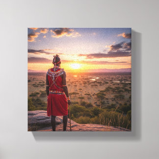 Maasai artwork canvas print