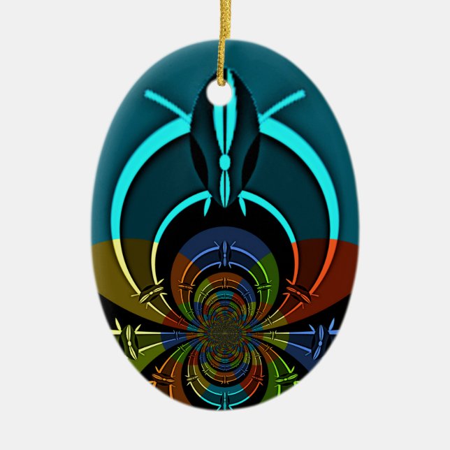 Maasai Colours Hakuna Matata Ceramic Ornament (Front)