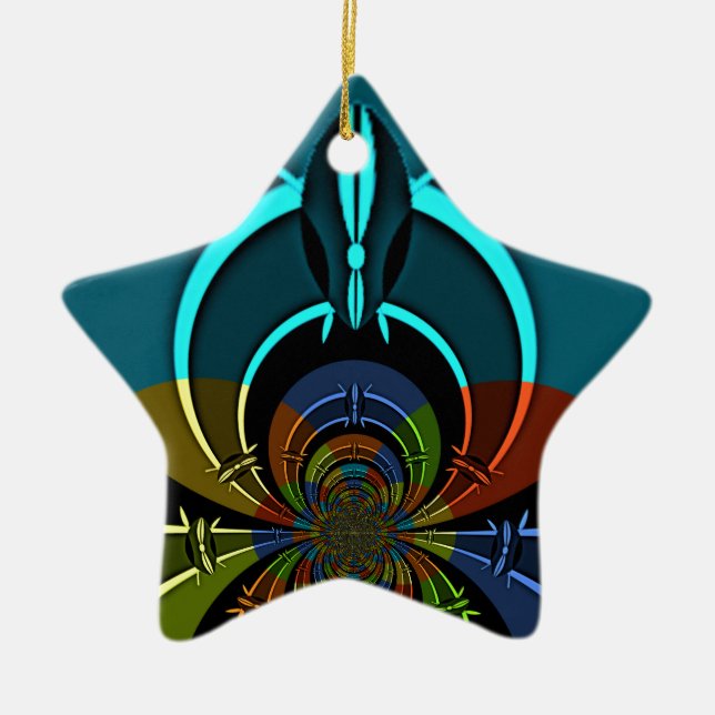 Maasai Colours Hakuna Matata Ceramic Ornament (Front)