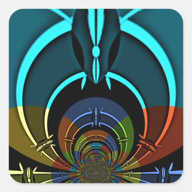 Maasai Colours Hakuna Matata Square Sticker (Front)