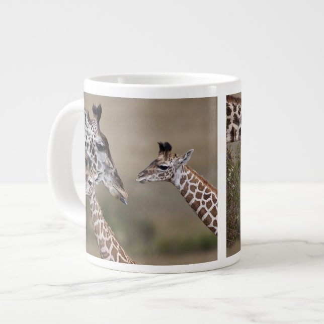 Maasai Giraffe (Giraffe Tippelskirchi) Large Coffee Mug (Front Left)