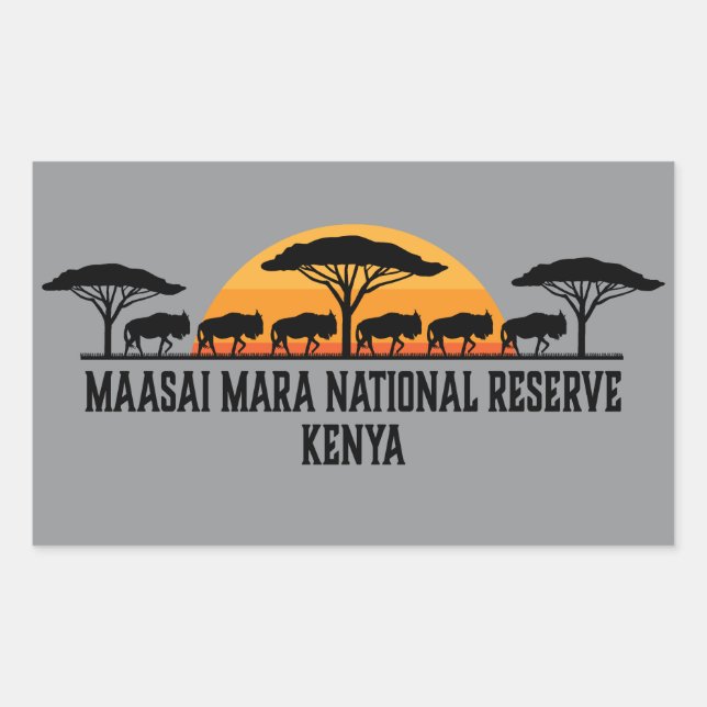 Maasai Mara National Reserve Kenya Sticker (Front)