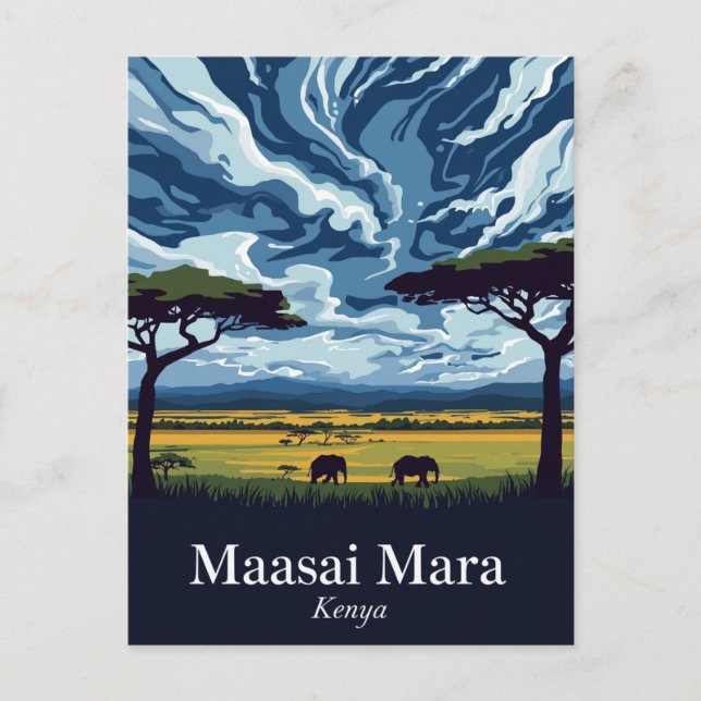 Maasai Mara Twilight Safari Postcard (Front)