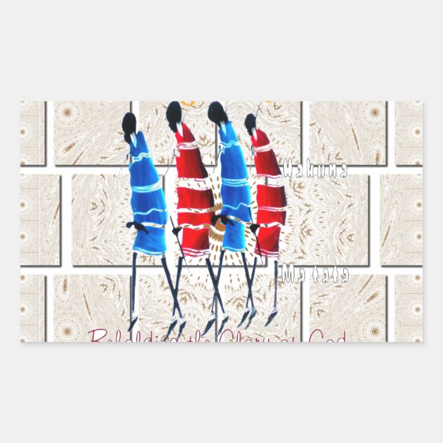 Maasai Morans Christian Art Print Sticker (Front)