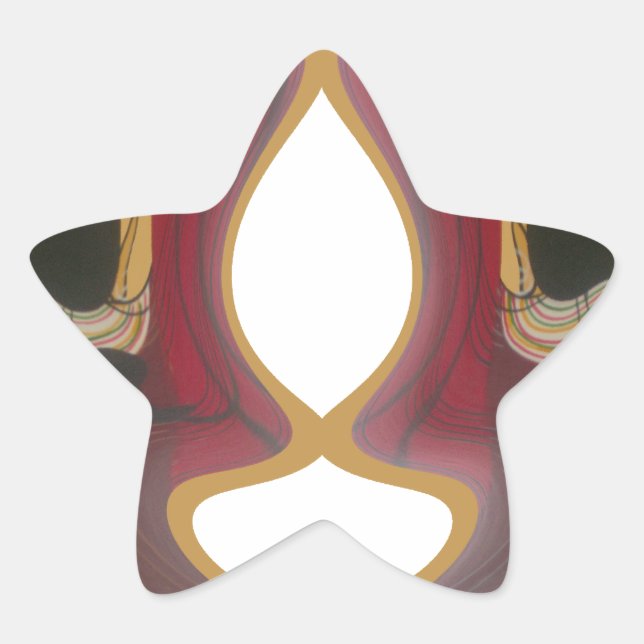 Maasai Mosaic: A Celebration of in Vibrant Culture Star Sticker (Front)