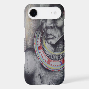 Maasai Mother & Child with Lion Art Print/Graphic