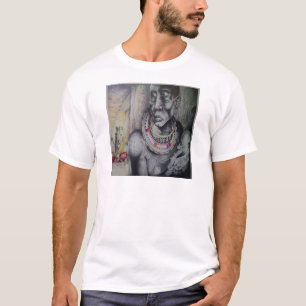 Maasai Mother & Child with Lion Art Print/Graphic T-Shirt