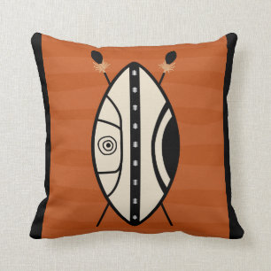 Maasai Shield Throw Pillow