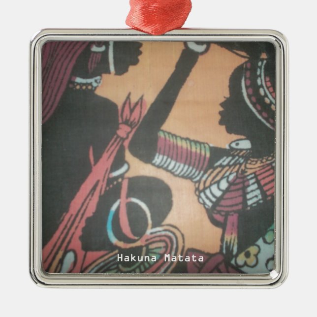 Maasai Tradition and Culture Pattern Art Design Metal Ornament (Front)