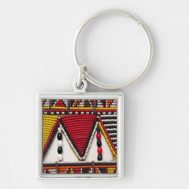 Maasai Tribal Beadwork Keychain (Front)