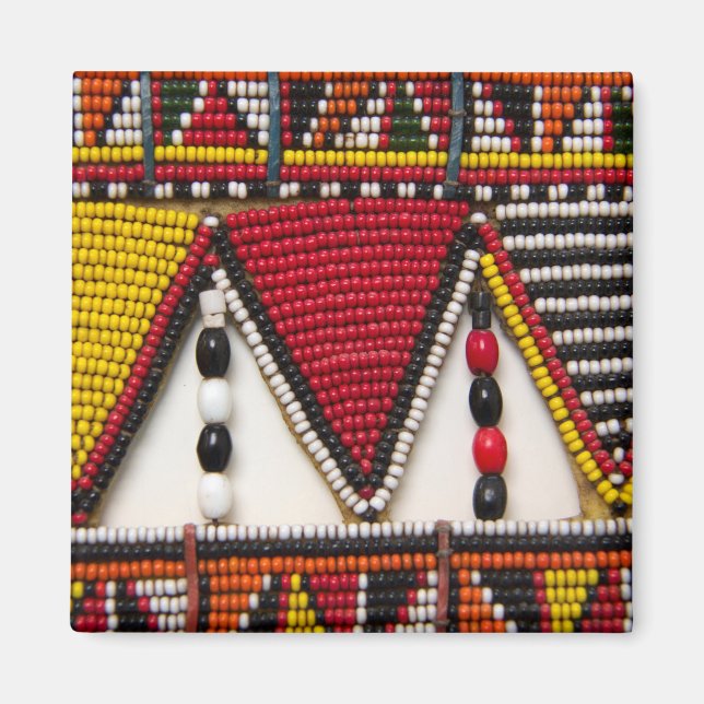 Maasai Tribal Beadwork Magnet (Front)