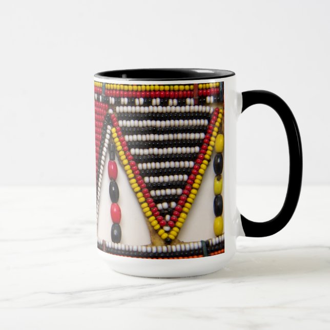 Maasai Tribal Beadwork Mug (Right)