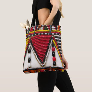 Maasai Tribal Beadwork Tote Bag
