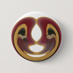 Maasai Tribal Whirl Art Print 2 Inch Round Button