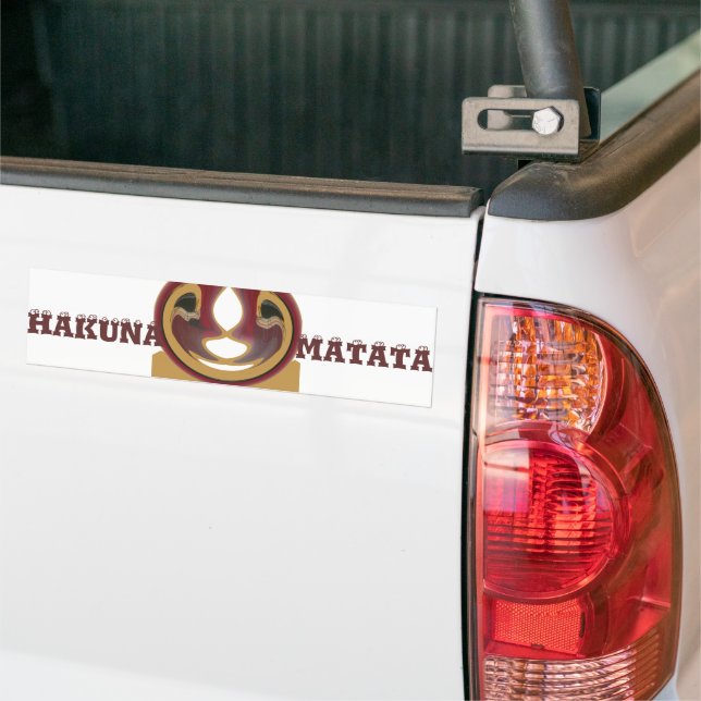 Maasai Tribal Whirl Art Print Bumper Sticker (On Truck)