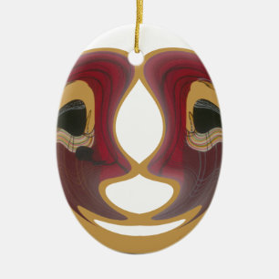 Maasai Tribal Whirl Art Print Ceramic Ornament