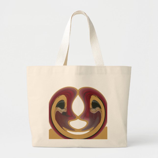 Maasai Tribal Whirl Art Print Large Tote Bag (Front)