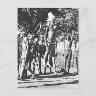 Maasai Warrior Jumping Competition Postcard