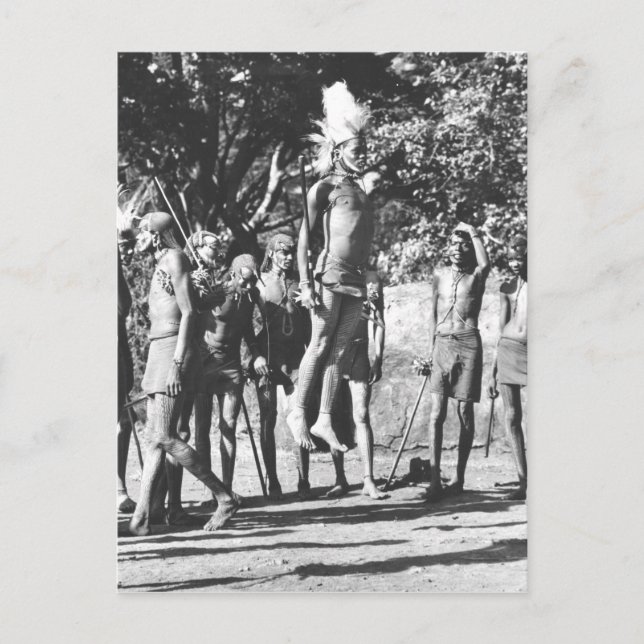 Maasai Warrior Jumping Competition Postcard (Front)