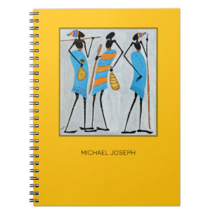 Maasai Warriors, Kenya, African Art Birthday Notebook