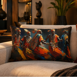 Maasai Warriors Luxury Lumbar Accent Pillow
