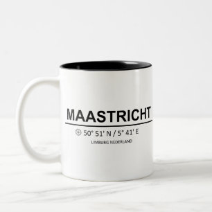 Maastricht Coordinates - Maastricht Coordinates Two-Tone Coffee Mug