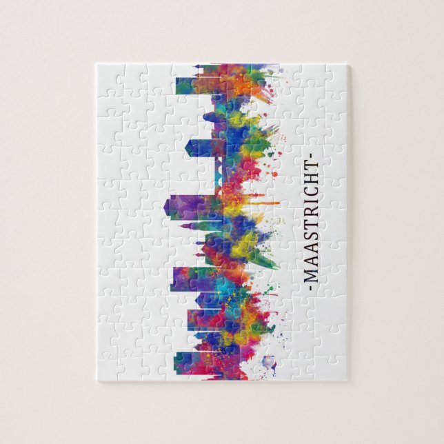 Maastricht Netherlands Skyline Jigsaw Puzzle (Vertical)