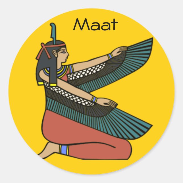 Maat 1 classic round sticker (Front)