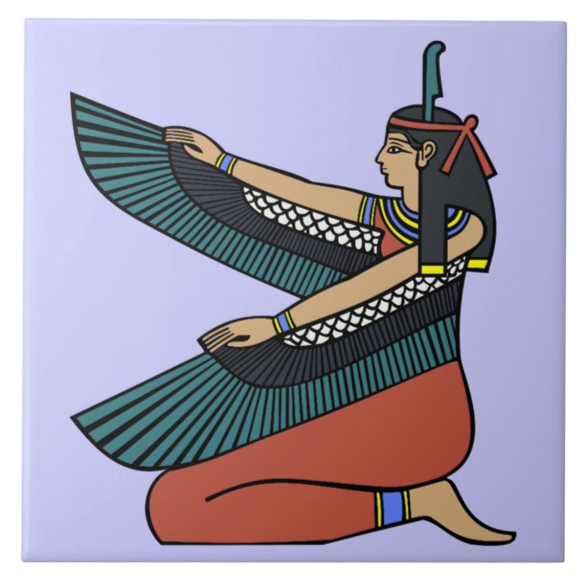 Ma'at Egyptian Goddess Decorative Tile (M) (Front)