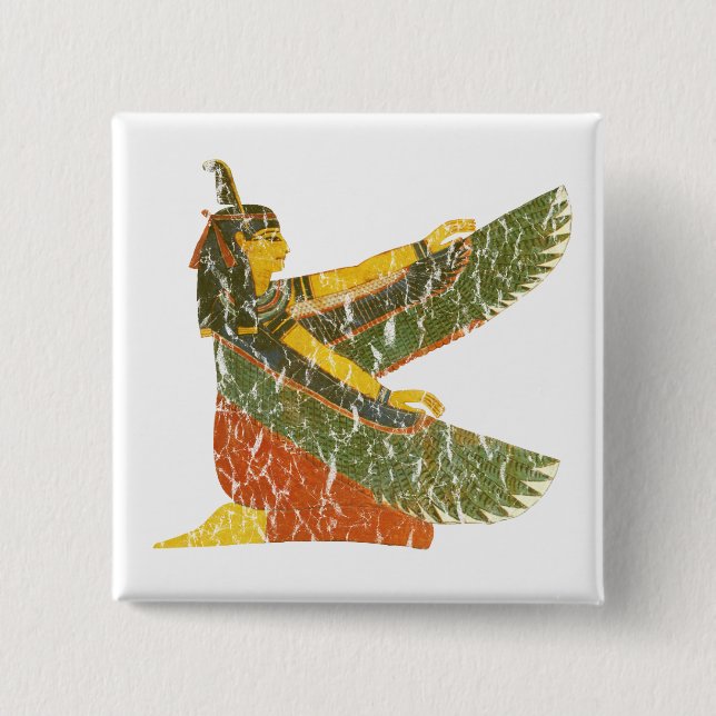 Maat kneeling 2 inch square button (Front)