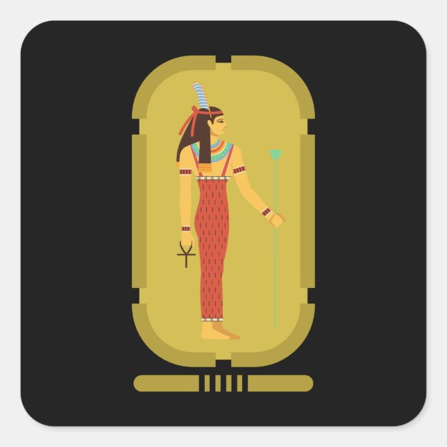 Maat On Gold Cartouche Square Sticker (Front)