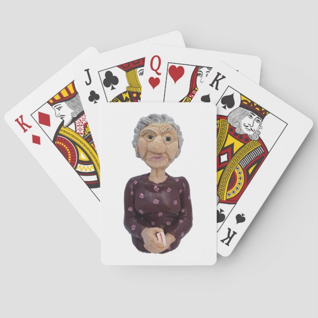 Mabel - Funny Old Woman Playing Cards (Back)
