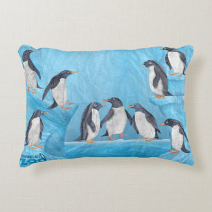 Mabell's Zoo Animals, the Penguins Accent Pillow