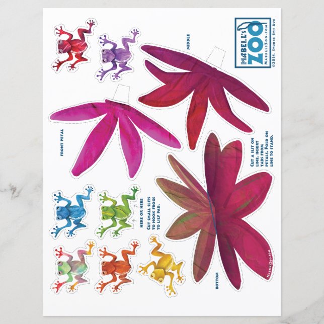 Mabell's Zoo Frog Cutouts (Front)