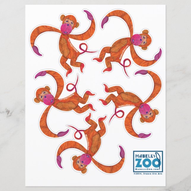 Mabell's Zoo Monkey Cutout (Front)