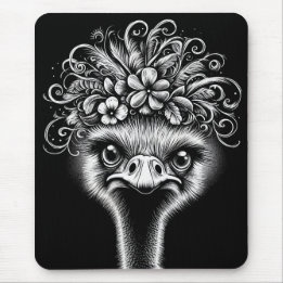 Mable The Ostrich Mouse Pad