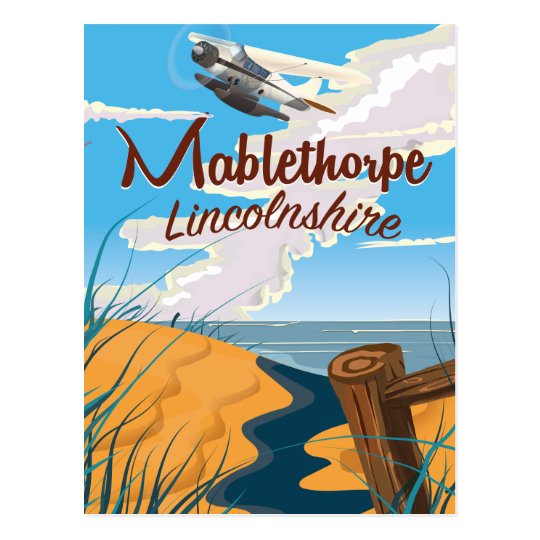 Mablethorpe, Lincolnshire vintage travel poster Postcard
