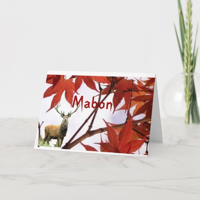 Mabon - Autumn Equinox Blessings Card (Front)