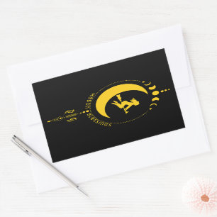 Mabon Blessings, witch, moon, wheat Sticker