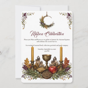 Mabon Celebration Autumn Equinox Invitation