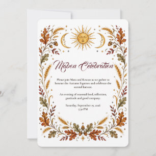 Mabon Celebration Autumn Equinox Invitation
