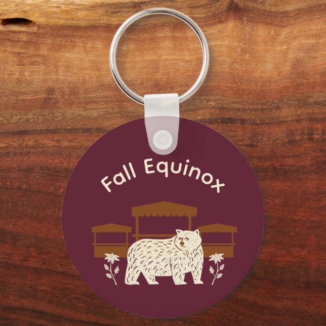  Mabon Harvest Fall Equinox Invitation Keychain (Front)