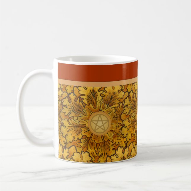 Mabon Oak Leaves Coffee Mug (Left)