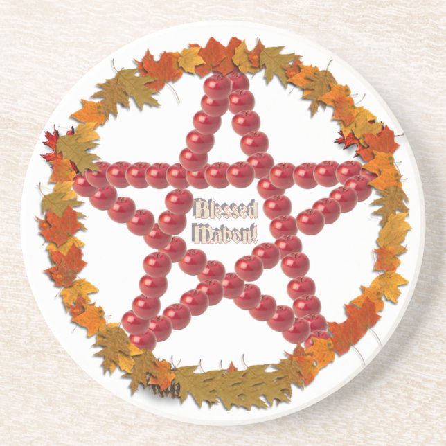 Mabon Pentacle Coaster (Front)