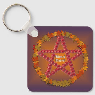 Mabon Pentacle Keychain